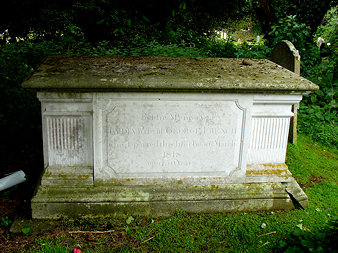 French north side tomb. To the Memory of  /  Lydia Wife of George French  /  who departed this Life the 30th March  / 1818 / aged 50 Years / 